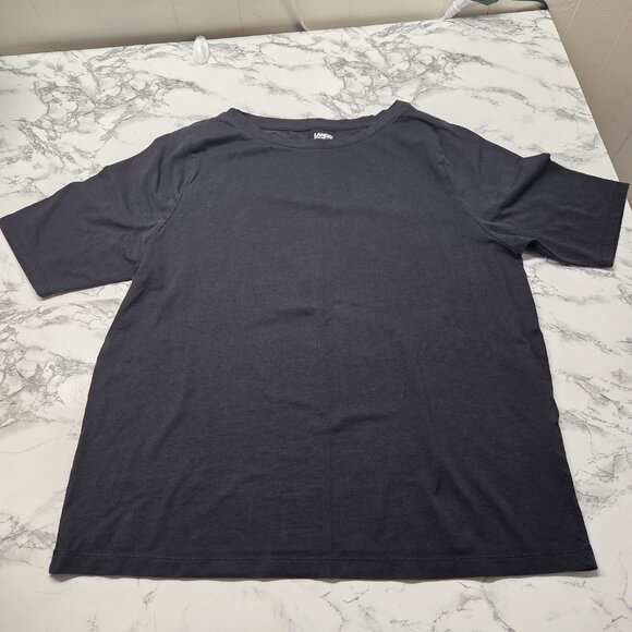 Lands' End Extra Large Navy Black V Neck Crewneck Shortsleeve Tees Bundle of 3 - Picture 8 of 10